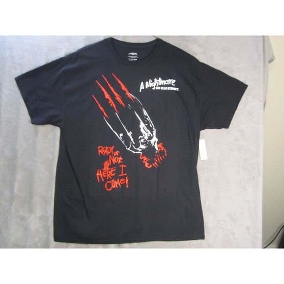 A Nightmare On Elm Street Other - A Nightmare on Elm Street Freddy Krueger Razor Glove Graphic T-Shirt Black XL